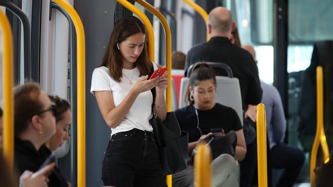 Schoolkids are being exposed to junk food ads on public transport. Picture: David Swift.