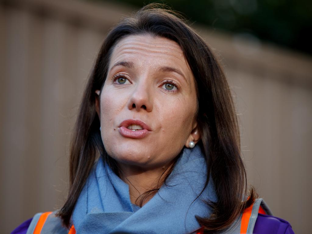 Rose Jackson during a press conference on Wednesday. Picture: NewsWire/Nikki Short