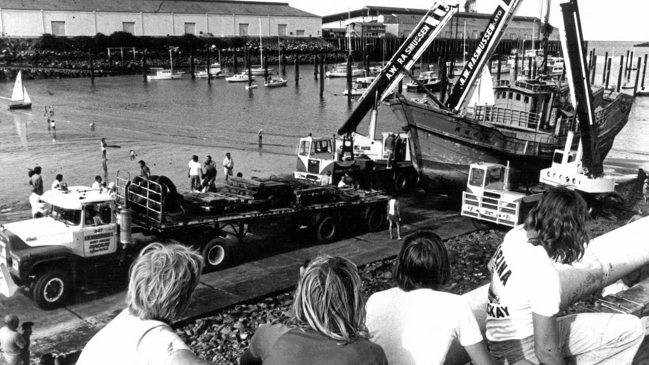 Were you at the old boat harbour the day the Taiwanese fishing vessel that had been seized off Mackay was brought ashore in 1977? Known as The Junk, it became a City Gates landmark and was Mackay's tourist information centre for many years. Comment online or email us at news@dailymercury.com.au with your memories and photos. Picture: Daily Mercury Archives