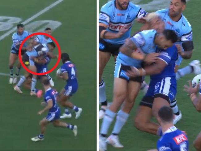 Did Nikora dodge a bullet with this hit? Photo: Fox Sports