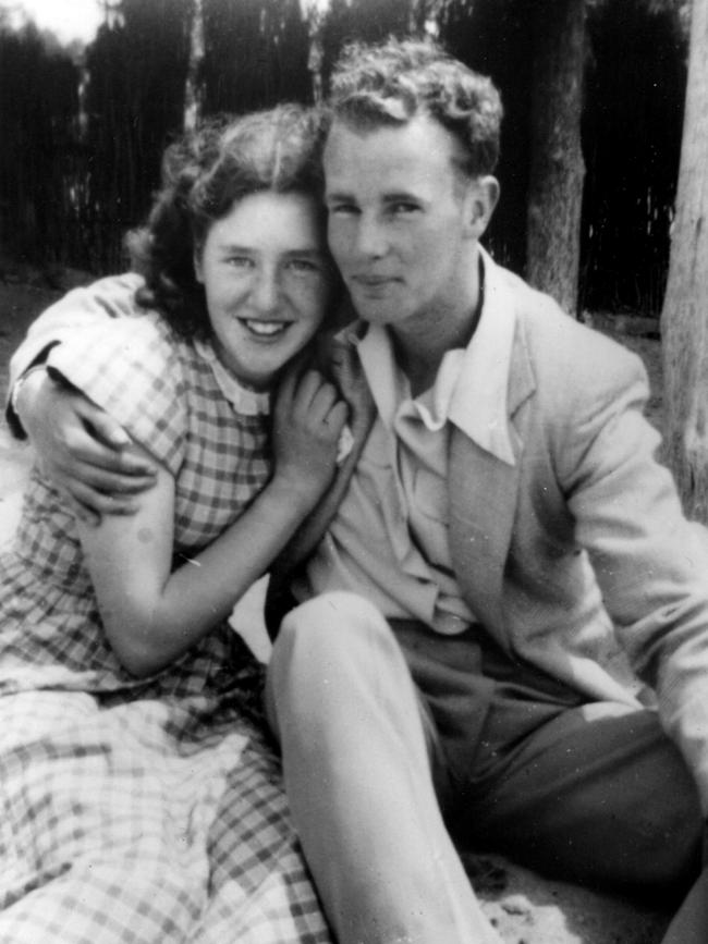 Stuart and Anne during the early days of their relationship, after they met in 1952. Picture: Supplied