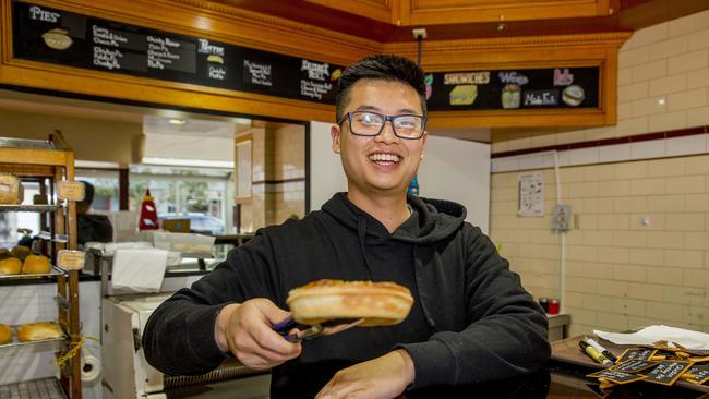 QLD Aussie Bakehouse owner Phu Lee looking forward to more tourists in Coolangatta after the Queensland Premier’s announcements. Picture: Jerad Williams