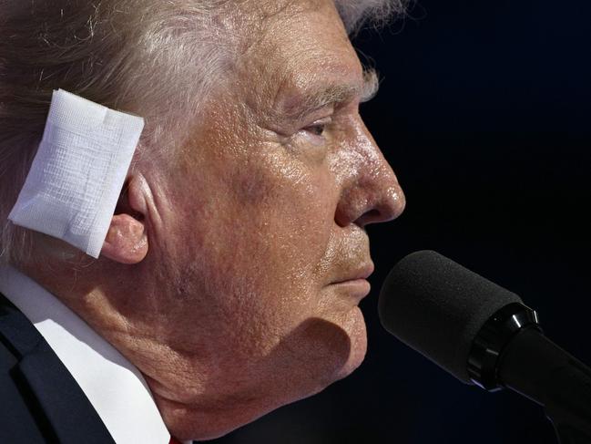 Trump fronted the Republican National Convention at the Fiserv Forum in Milwaukee, Wisconsin with a bandaged ear. Photo: AFP.