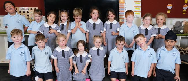 Holy Family primary school Bell Park Prep TB Back Row Left to right - Zymani Kirby, Sophie Knezevic, Zoe Gorup, Aliyah Saraci, Harry Amos, Josephine Lupton, Lucy Jelicanin, Ronan Laker, Abbie Lorimer, Anna Pestretsova Front Row Left to right - Logan Wilson, Deo Forman, Amelia Smith, Mary Walsh, Mia Billing, Darcy Billing, Lenny Pausak, Navtej Singh Arora Picture: Mark Wilson