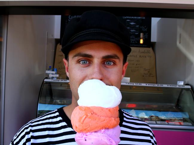 Scoop Gelati owner Tom Burns runs the ice cream shop as a side business with his brother. Photo: David Clark