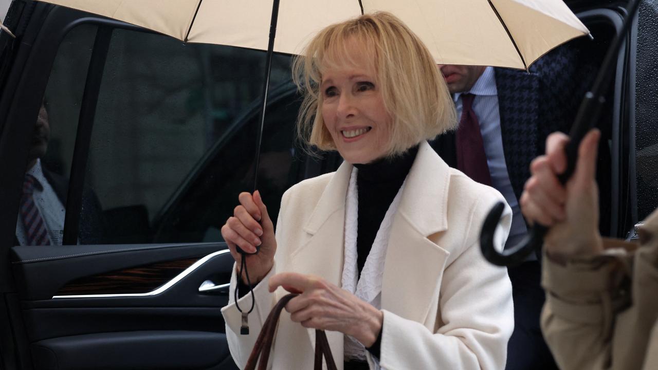 E. Jean Carroll arrives at Manhattan federal court in New York. Picture: AFP