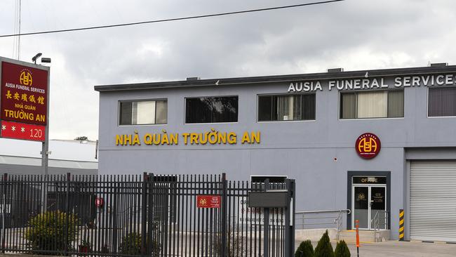 AUSIA Funeral Services in Fairfield was one the latest venues to be affected by coronavirus in NSW. Picture: Gaye Gerard