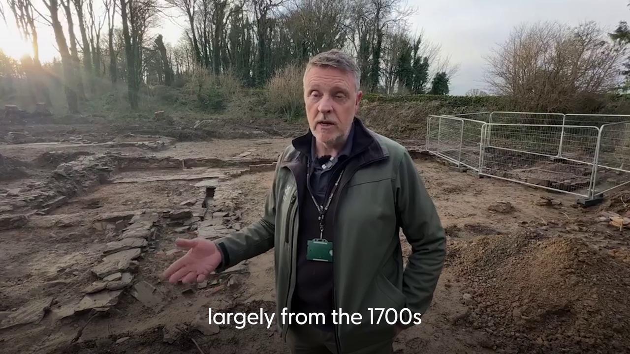 Undocumented remains of 300-year-old complex of buildings discovered at country house estate