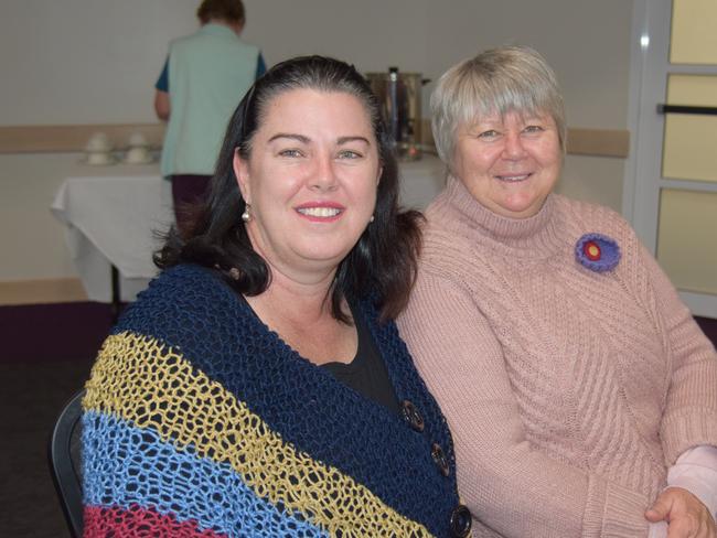 Erica Bailey (left) and Neroli O'Brien at the Welcome to Warwick Poetry and Comedy Breakfast for Jumpers and Jazz in July.