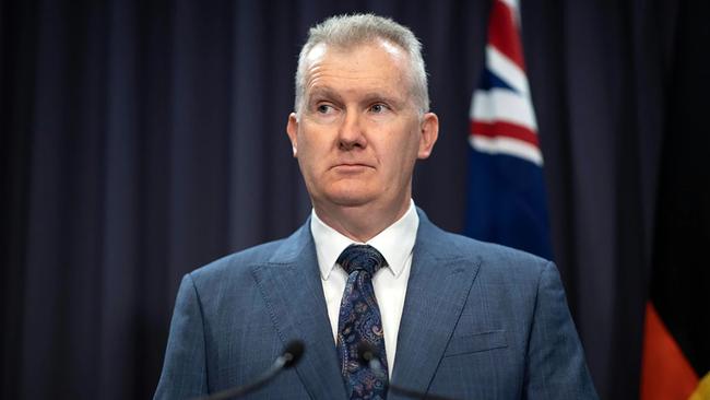 CANBERRA, AUSTRALIA - NewsWire Photos AUGUST 17, 2022:  Treasurer Jim Chalmers and Minister for Employment and Workplace Relations Tony Burke (pictured) spoke to media during a press conference at Parliament House in Canberra. Picture: NCA NewsWire / Gary Ramage