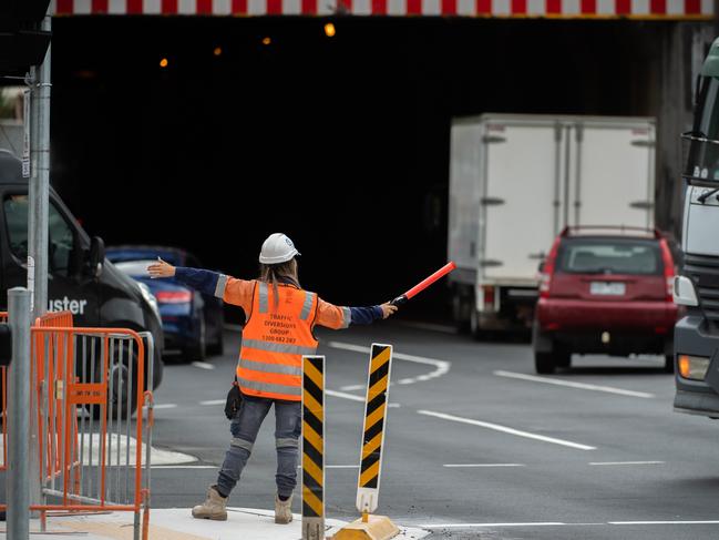 New P turn on Punt Road and Swan Street Richmond. Picture: Jason Edwards