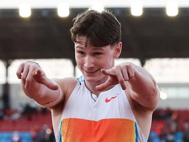 Australia's Lachlan Kennedy celebrating in Kenya after winning the 100 metre race and being the second Australian to break the 10 second barrier Picture Instagram