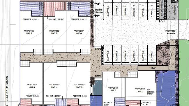 The development application is for a single storey block of eight units with 12 car spaces in Bundaberg West.