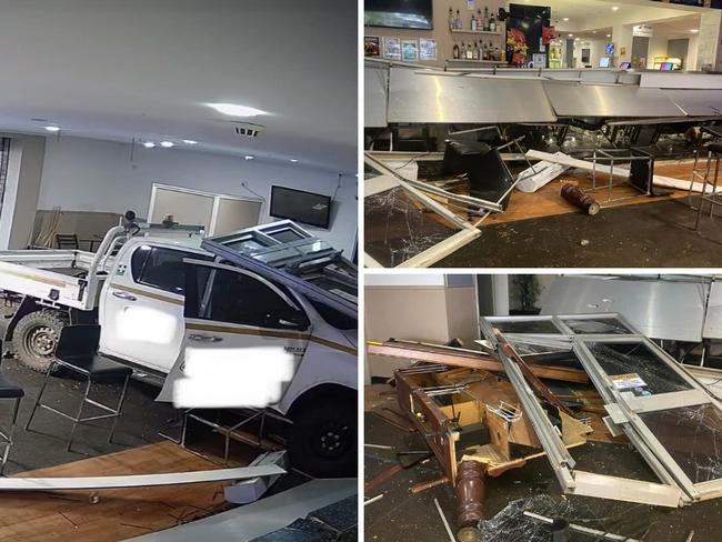 Images showing the damage caused to The Capricorn Hotel after a vehicle crashed through the business on Tuesday, July 2.