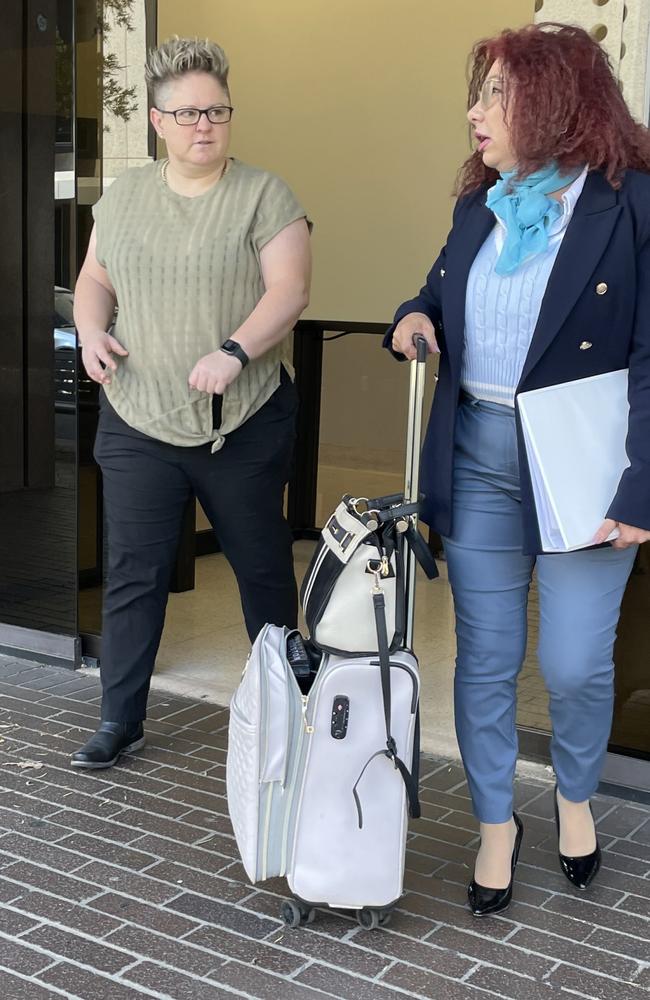 Kristi Phillipson leaves Parramatta Local Court with her lawyer Sylvie Houston in September.