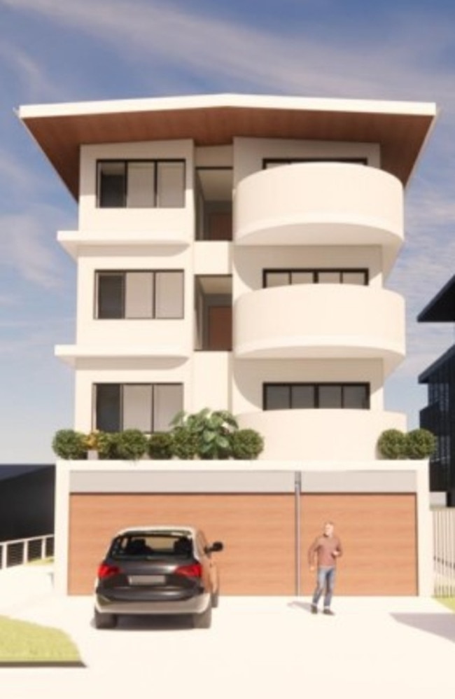 Renders of the proposed unit complex in Currimundi. Photo: Macksey Rush Architects