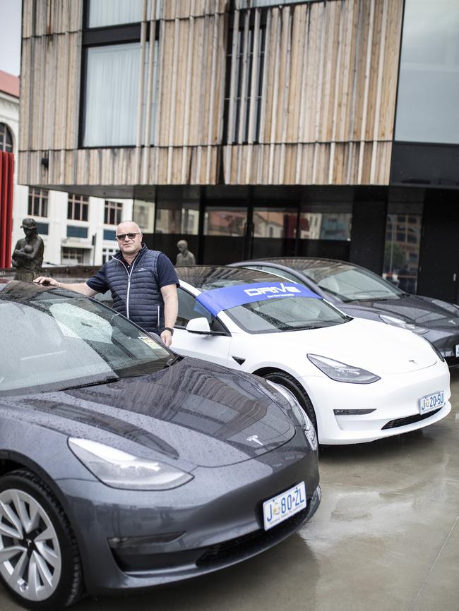 MERCURY: Drive Car Hire EV Tesla launch. at MacQ01 forecourt.