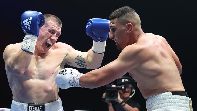 Paul Gallen was disappointed the ref stopped the fight. Picture: Cameron Spencer/Getty Images