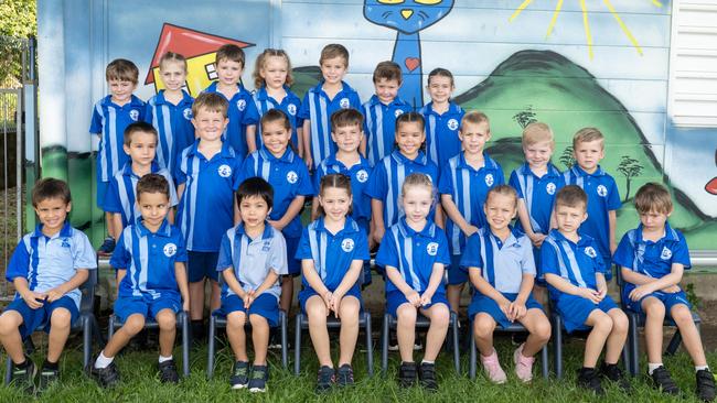 Glenella State School PREP B Back row: Hudson, Harper, Harvey, Sofia, Carter, Monte, Madelyn Middle row: Dante, George, Sasha, Taylor, Nevayah, Patrick, Spencer, Matthew Front row: Jack, Marcus, Danai, Giorgia, Claire, Tamara, Isaiah, Lachlan Picture: Michaela Harlow.