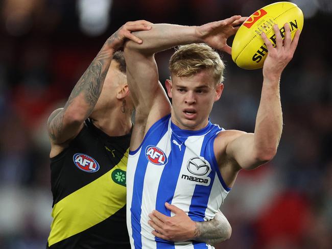 Jackson Archer has become a mainstay of North Melbourne’s defence. Picture: Daniel Pockett/Getty Images