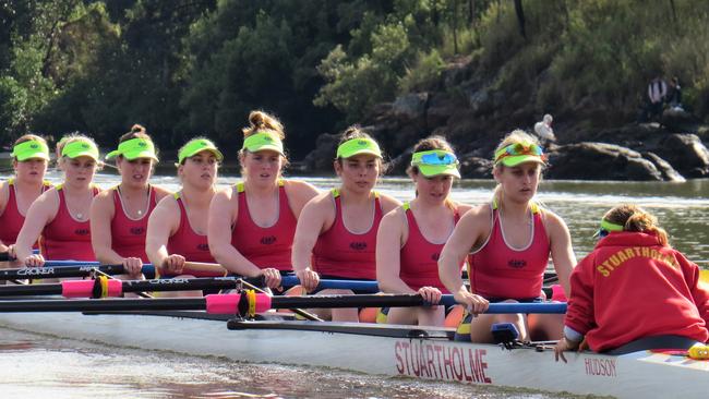 The Stuartholme School rowing First VIII