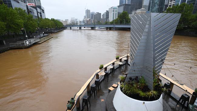 The Yarra from above the bar Ponyfish Island. Picture: AAP