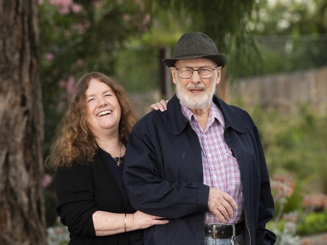 Dianne Brooks helped her dad, Robert Woodford, who had spinal surgery and couldn't walk, every day through lockdown. Picture: Rob Leeson