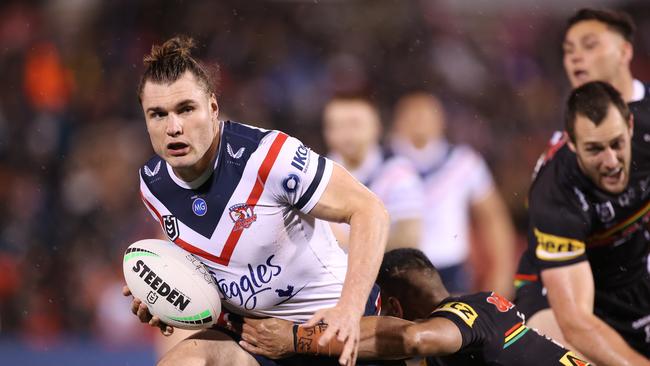 Angus Crichton missed out on selection for the Blues in Game 1 but an injury to Jake Trbojevic could see him back in team for Game II. Picture: Getty Images.