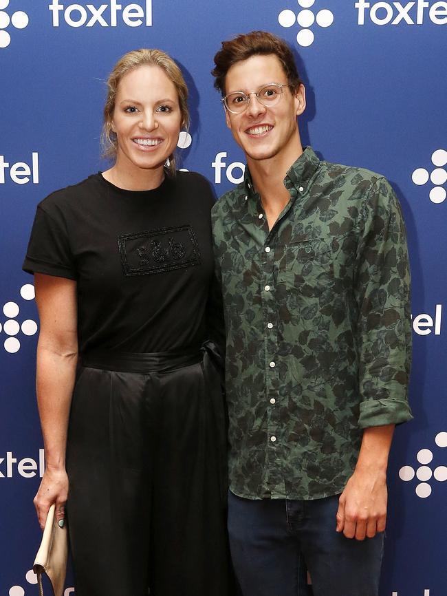 Emily Seebohm and Mitch Larkin at the Caxton Hotel, Brisbane, on June 9. Picture: AAP/Josh Woning