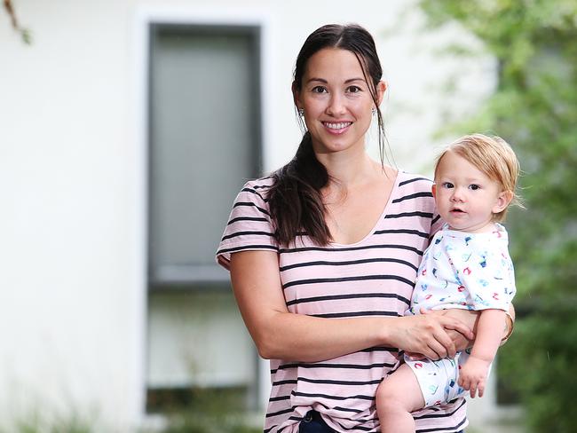 Emily Cullin, with her 10 month old son Brooklyn Brown, is making her money work for her. Picture: News Corp