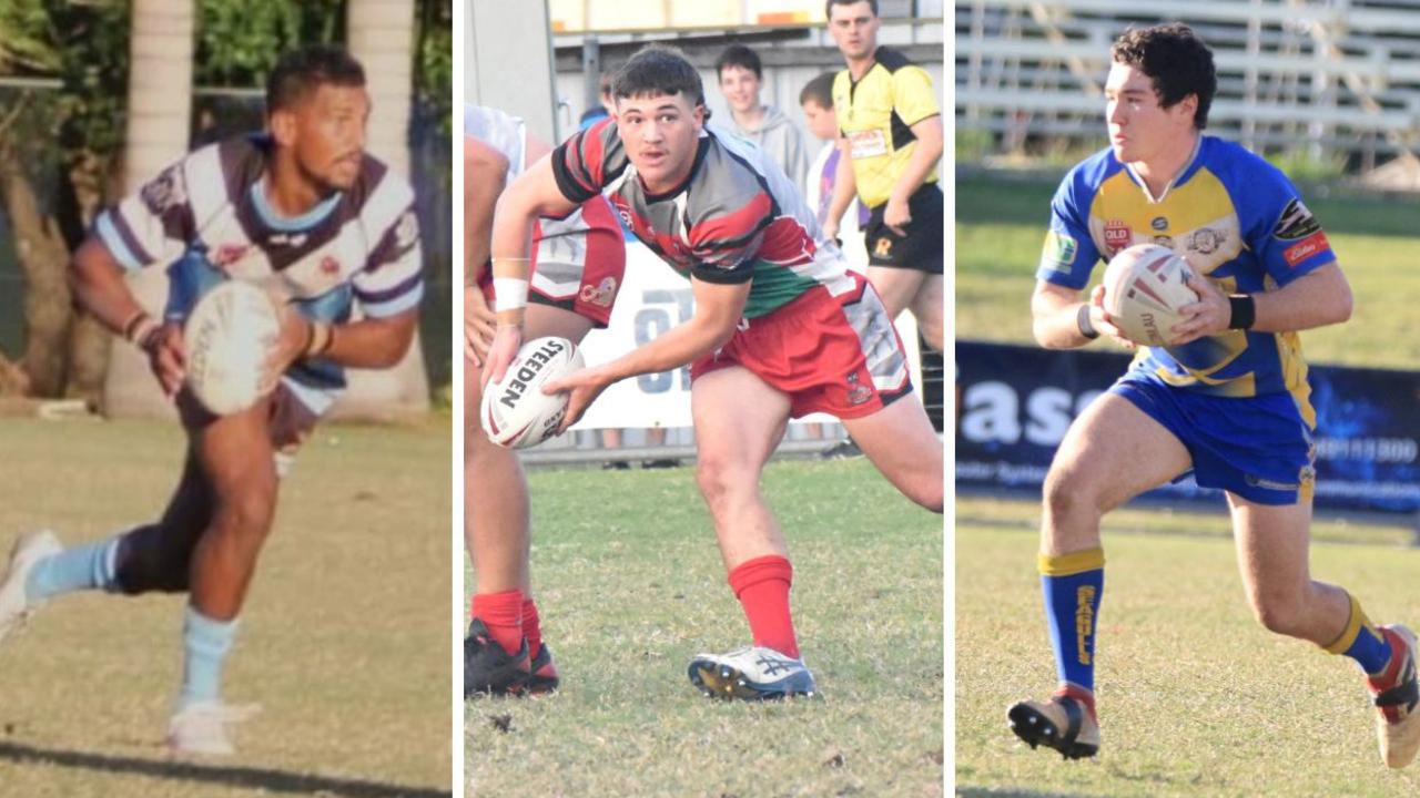 Rockhampton Rugby League A-grade guns Kazzi Doyle, Harry Barham and Sam Holzheimer.