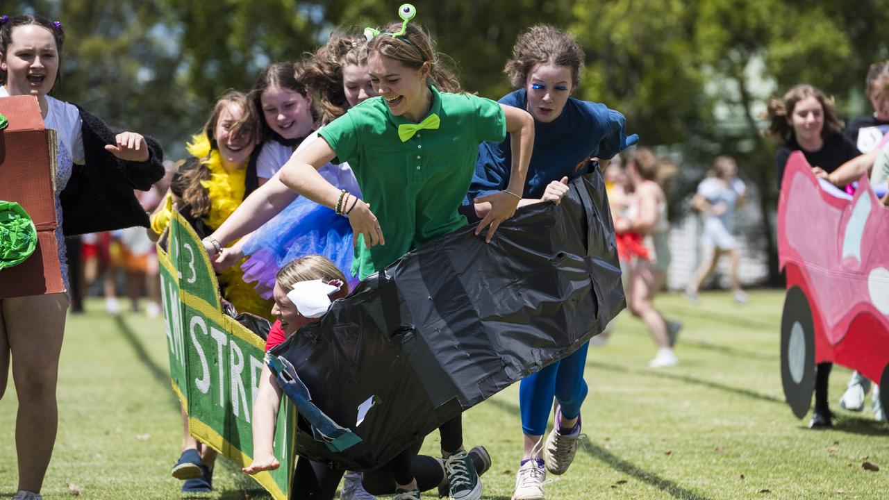 St Ursula's College students boat race during St Ursula's Week, Wednesday, October 20, 2021. Picture: Kevin Farmer