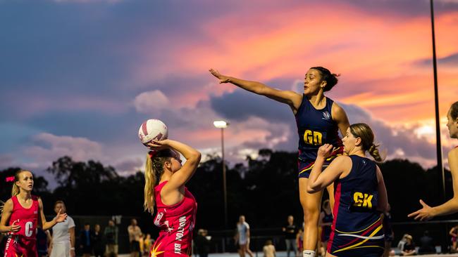 QGSSSA netball action between BSHS and MBC. photographer David Pearce.