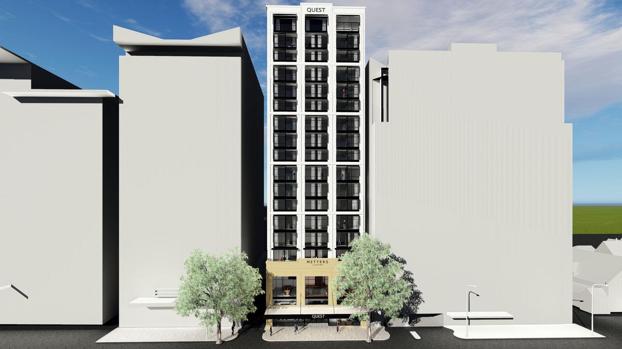 Images of the proposed Quest apartment building at 100 North Tce, Adelaide. Pictures: Mavtect Designs