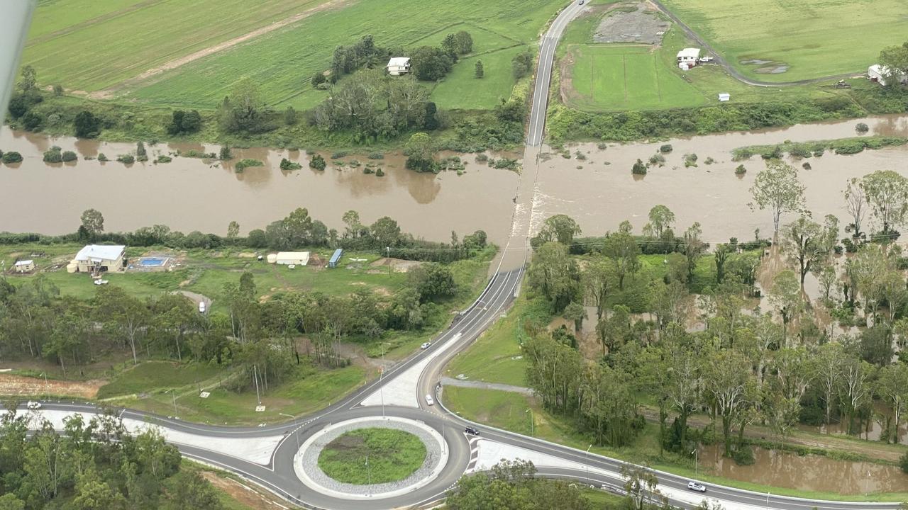 Photos of flooding around Gympie captured by Paul McKeown, chief pilot Wide Bay Air Charter.