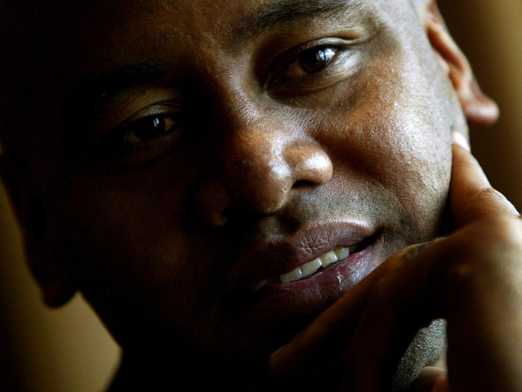 A pensive Jonah Lomu in Sydney. Picture: Brett Faulkner