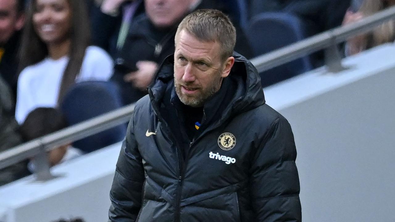 Cheslea boss Graham Potter was devastated after his side lost to Tottenham. (Photo by JUSTIN TALLIS / AFP)