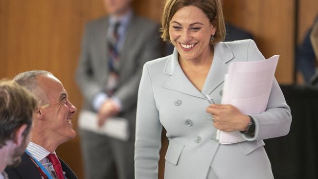 Queensland Treasurer Jackie Trad during a State Budget media briefing. Picture: Glenn Hunt/AAP