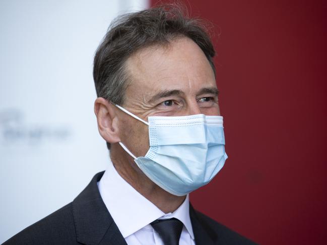 Health Minister Greg Hunt defended the government’s rollout of protective equipment. Picture: NCA NewsWire/Sarah Matray