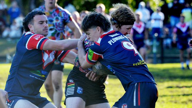 Young gun Toby Batten (number nine) is also expected to line up in the first grade grand final later in the day. Picture: Leigh Jensen