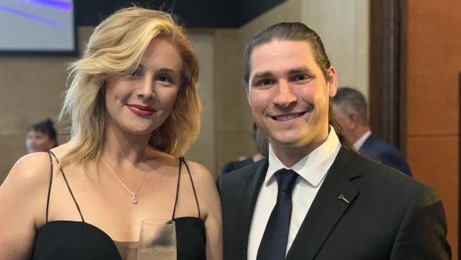 Brittany and Jordan Walker at the MECC on July 20 for the 2022 Queensland Mining Awards.