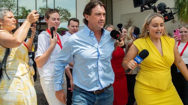 Matt Wright leaving the Darwin Local Court in December 2023. Picture: NCA NewsWire / Pema Tamang Pakhrin.