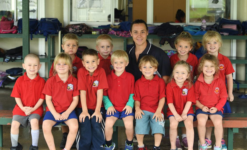 GLENWOOD PREP: (Back from left) Teacher Ms Sandie Barnard, Traist Innes, Ms Samantha Heathcote teacher, Violet Bergemann, Aria Doble (front) Byron Taylor, Ezrah Hanson, Cooper Tweedale, Joseph Neumann, Mikel-John Carter, Annika Lammi and Tahnika Jenkins. Picture: Renee Albrecht