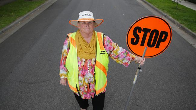 Toni Wilson is calling for recognition of the work of school crossing guards. Picture: George Salpigtidis