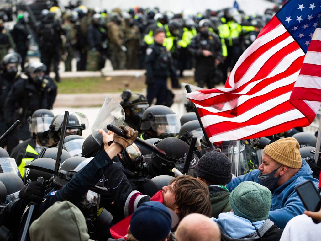 Pro-Trump rioters stormed Washington’s Capitol in an attempt to overturn the election result. Picture: Roberto Schmidt/AFP