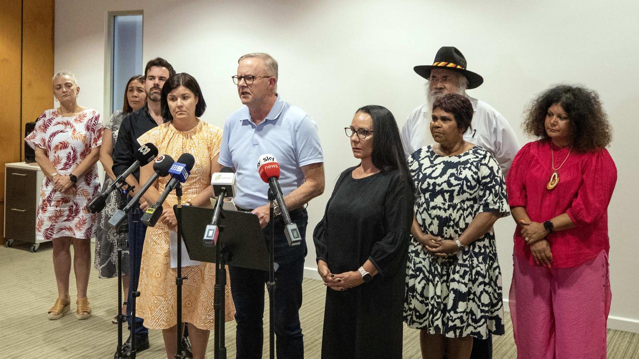 Prime Minister Anthony Albanese’s snap visit to Alice Springs in January led to a range of new alcohol measures, including the return of blanket grog bans to communities. Picture: Liam Mendes / The Australian