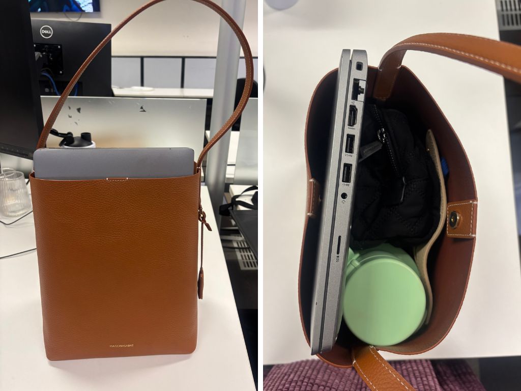 The Bucket Soft Tote is a chic bag that fits all your work essentials. Picture: Melody Teh
