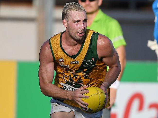 Dylan Landt made a big return for St Mary’s against the Darwin Buffaloes. Picture: Felicity Elliott / AFLNT Media