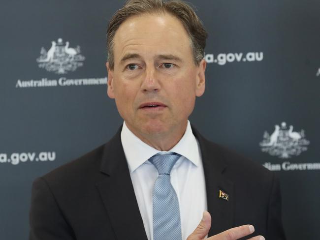 Health Minister Greg Hunt says giving free RATs to everyone would take them away from people most in need. Picture: NCA NewsWire/ David Crosling