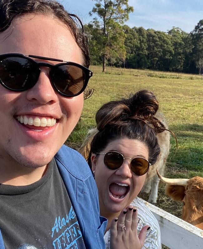 Tanya Hennessy, right, with husband Tom Poole. Picture: Instagram